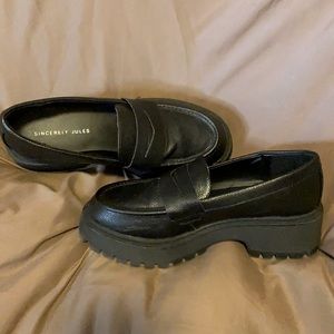 Black loafers